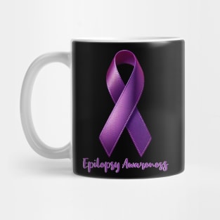 Purple Ribbon Month Epilepsy Awareness for Men Women Warrior Mug